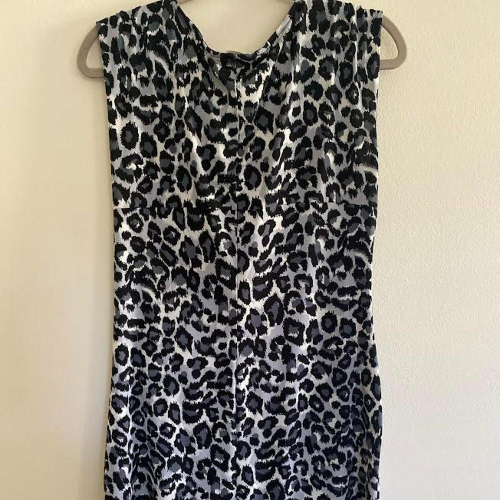 Michael Kors Leopard Dress with Drape Neck - Size L - Picture 4 of 4